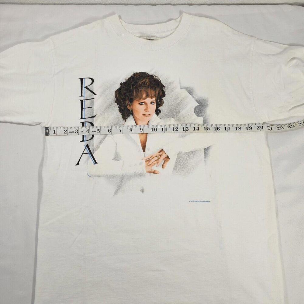 Vintage Reba Mcentire Tour Shirt White Graphic Tee 90s 1997 Large Made In USA - Picture 9 of 11